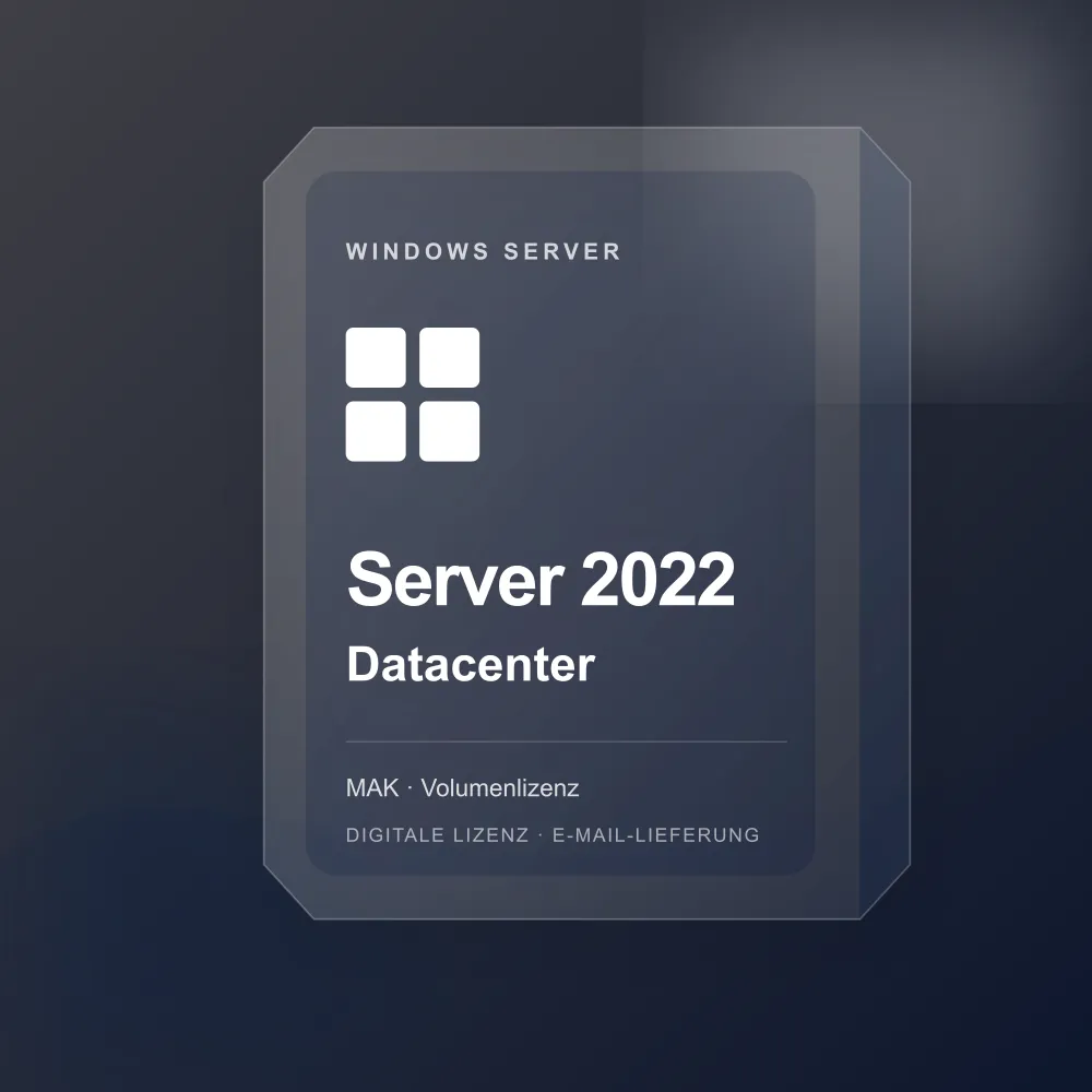 Digitale Lizenzkarte für Windows Server 2022 Datacenter (MAK)